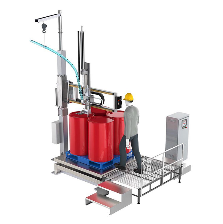 Máquina de recheo de líquido de batería de litio tipo IBC Barrel Rocker